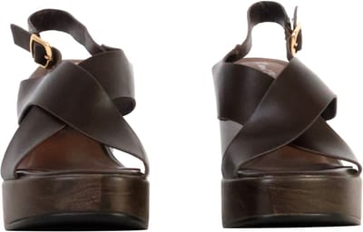 Sandalen met plateauzool en riempje van R and BE