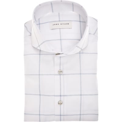 John Miller Overhemd Tailored Fit N  Wit 5142666