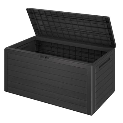 Deuba Opbergbox Antraciet 120 x 46 x 57cm - Buiten - Geschikt voor terras, balkon en tuin