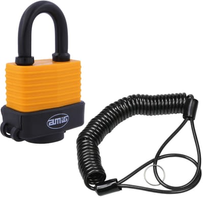 Amig Hangslot met 2 sleutels D50 mm - en ketting 500 cm - outdoor gebruik - gelamineerd - weersbestendig