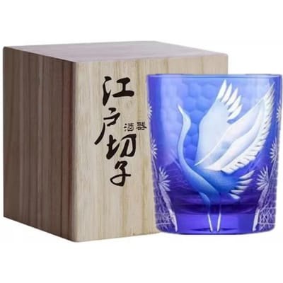 Nieuw Japans Edo Kiriko Pijnboom Kraan Whiskeyglas Handmatig Gesneden Old Fashioned Whiskey Tumbler Kunstwerk Wijnglas Brandy Snifter 260ml