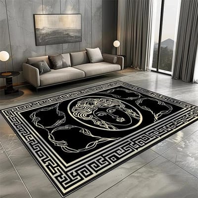Modern Luxe Tapijt voor Woonkamer Modeontwerp Grote Maat Kleden Garderobe Antislip Vloermatten Slaapkamer Bedzijde Zachte Tapijten 60*90cm gray