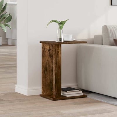 vidaXL - Bijzettafel - Rook - Eiken - 35 - x - 25 - x - 50 - cm - Bewerkt - hout