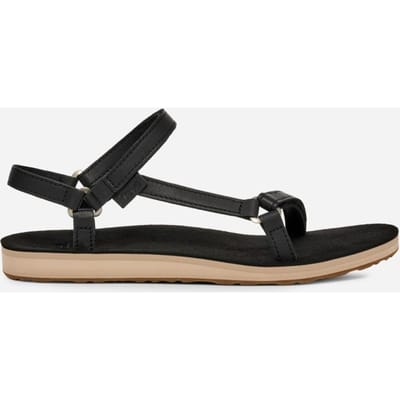 Teva Original Universal Slim  van leer Sandalen in Black/Tan voor Dames, Maat 36