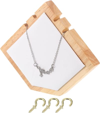 Pentagon Armband Display Stands - Sieraden Organizer Houder voor Oorbellen, Kettingen en Sleutelhangers, Wit en Stijlvol Design