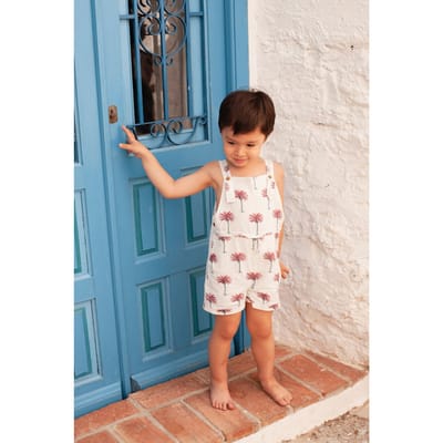 Louise Misha Overalls Alvin White Tropical Maat: 14Y | Baby Rompers Outlet | Unisex | Wit