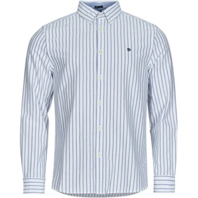 Superdry Overhemd Preppy Oxford Ls Shirt M4011100a J8p Classic Blue/optic Stripe Mannen Maat - M