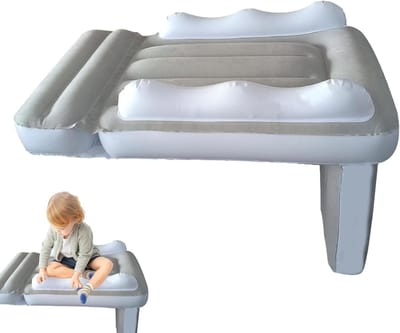 Opblaasbaar Reisbed Kinderen - Luchtbed Peuter Vliegtuig - Comfortabel Reizen - Dubbele Veiligheidsbescherming - 80 x 60 x 50 cm