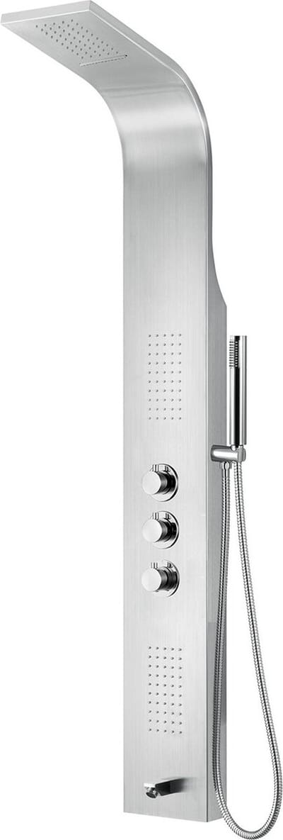 Douchepaneel - Douchekolom - Douchezuil - Lonis Santi - 160x20cm - Thermostatisch - RVS - Chroom