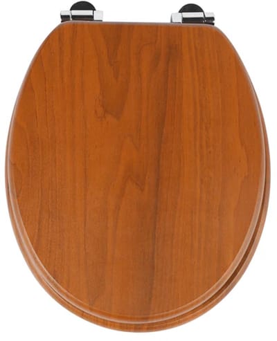 Namajunas - WC-brillen - Wc bril softclose - Toilet bril - Universele vorm WC Bril - MDF hout - Antibacterieel - Kersenhoutlook - Met Deksel - RVS Bevestiging - Easy Clean - Snelle montage en demontage - Inclusief Bevestigingsmateriaal