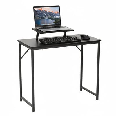 Bureau met monitorsteun - 75x80x40 cm - zwart