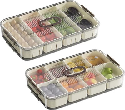 La'Moussawi ® Handige Snackbox Set met Vakken voor Kinderen en Volwassenen