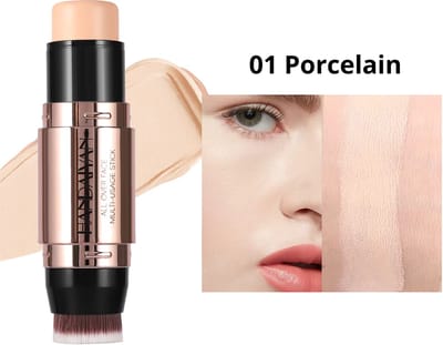 Creamy Dual Contour Stick 01 Porcelain - Incl. Contourkwast - 7g