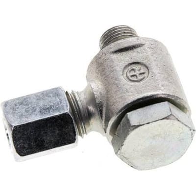 6L & G1/8'' Verzinkt Stalen Swivel Joint Snijringkoppeling Buitendraad 315bar NBR O-ring Draaibaar ISO 8434-1
