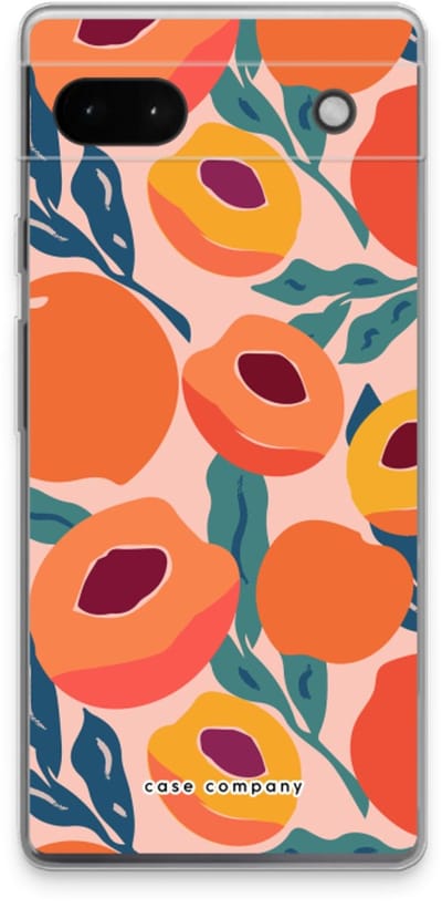 Case Company® - Hoesje geschikt voor Google Pixel 6a hoesje - Perzik - Soft Cover Telefoonhoesje - Bescherming aan alle Kanten en Schermrand