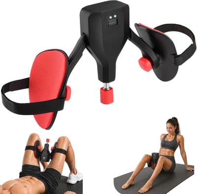 Thigh Trainer Master voor dames en heren – Kegel- en bekkenbodemtrainer – Oefenapparaat voor de binnendijen – Weerstand van 10-35 kg – Bil- en heuptoner – Trainingsapparatuur voor thuis (incl. weerstandsbanden) – Fitness voor thuis en op reis（2）