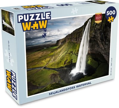 Puzzel Waterval - Scandinavië - Bergen - Legpuzzel - Puzzel 500 stukjes