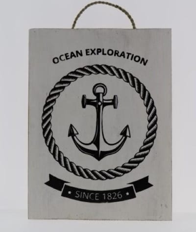 Tekstbord 30x40 cm Ocean Exploration van hout