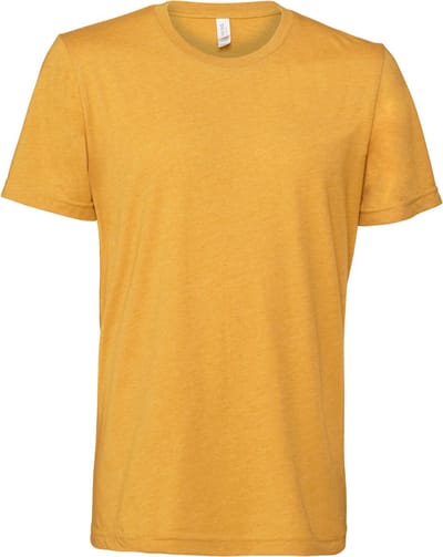 Bella+Canvas Unisex Heather CVC Short Sleeve Tee CV3001CVC - Heather Mustard - S