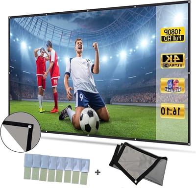 Opvouwbaar Projectorscherm - Draagbaar Scherm - Filmavond Thuis - Anti Licht Stof - 84 Inch - Grijs