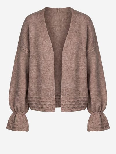 OMBRE Trui - Regular Fit - Geen Sluiting - Effen Donkerbeige ONESIZE