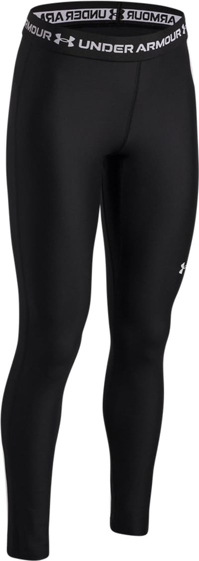 Under Armour HeatGear Legging-BLK Meisjes Sportbroek - Zwart - Wit