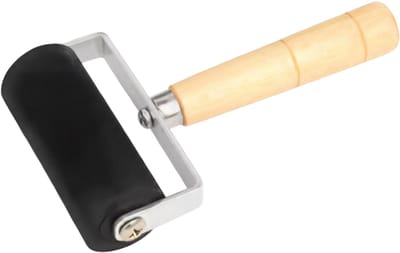 Rubberen Rol Printmaking Tool – Houten Handvat – Inktroller voor Art en Craft – Maat M – Schildergereedschap – Kleine Rubberrol