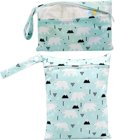 Natte Tas - Wasbare Kit - Babykamer Organisatie - Droog-Nat Isolatie - Twee Stuks - Cartoon