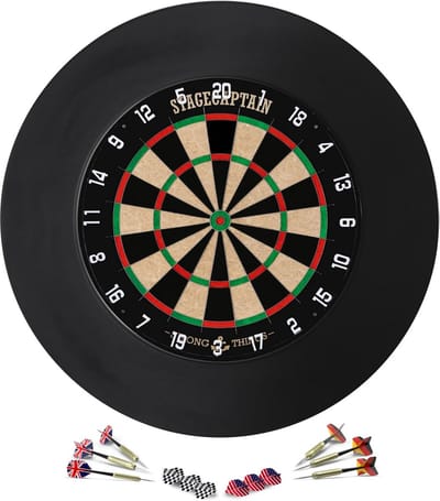 Dartbord Set - Steeldartbord met pijlen - Precisie Darts Spelen - Professioneel Sisal Materiaal - 45 cm Diameter - Multi-color