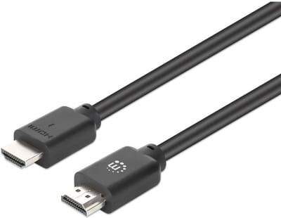 Manhattan HDMI-kabel 4K@60Hz met Ethernet, 1 m, voor ALLE 4K- en 1080p/HD-toepassingen; klaar voor een upgrade nu of later, zwart, Premium High Speed, levenslange garantie, dezelfde 4K@60Hz-prestaties als HDMM1MP