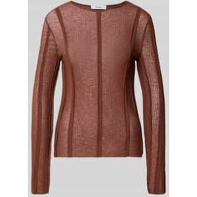 slim fit longsleeve in semitransparant design model 'Belma'