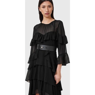AllSaints Ananta Studded Belt Black/warm Brass Taglia: XS | Cinture Outlet | Donna | Nero