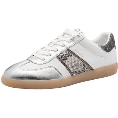 Tamaris Sneaker 1-23624-43 171 dames lage damesschoenen leer M2362443 wit/zilver