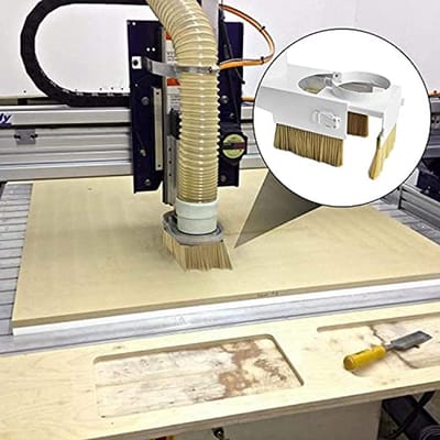 Stofzuiger Accessoire voor CNC Router en Graveermachine - 70 mm / 100 mm Borstel en Stofkap