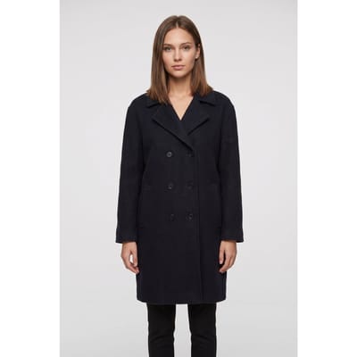 ARKET Avdala Wool Double Breasted Coat Blue Maat: 46 Short | Double-Breasted Mantels Outlet | Dames | Blauw
