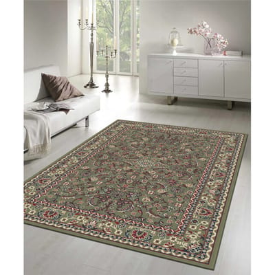 Nain Klassiek - Laagpolig Oosters Vloerkleed - Vintage Tapijt - Groen- 160x230 CM