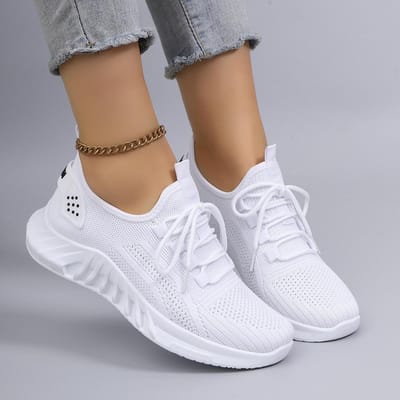Dames zomer ademende mesh platte schoenen damesschoenen casual sneakers schoenen, uitverkoop gratis verzending 41 brown