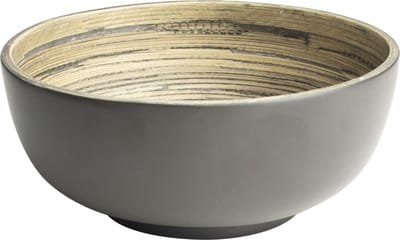 Schaaltje ø14x6cm bamboe groen/grijs