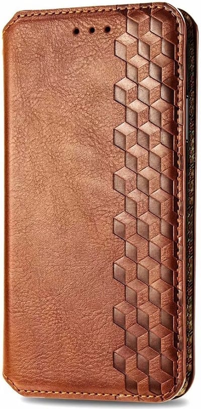 Hoesje geschikt voor Samsung Galaxy S24 - Bookcase - Pasjeshouder - Portemonnee - Diamantpatroon - Kunstleer - Bruin