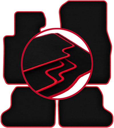 CARLUX-RED automatten voor: BMW 1 F22 coupé (2011-2019)