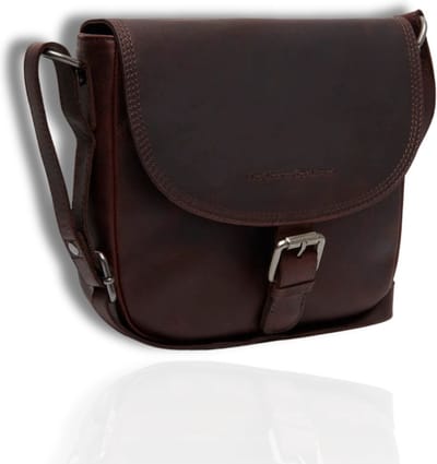 The Chesterfield Brand Schoudertas Lucian Shoulderbag Brown Donkerbruin