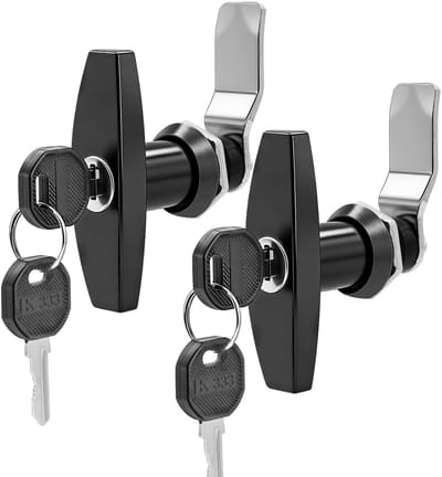 Dailygoods- Caravanslot T-greep - 2 Stuks - Sleutels - Slijtvast - Corrosiebestendig - Stevige Haak - Versterkte Structuur - Kastslot
