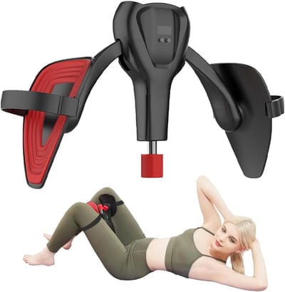 Ynkkvre - Oberschenkeltrainer - Adductor Machine - Instelbare Weerstand Tot 50 Kg En Digitale Teller - 1 - Voor Thuisgebruik + Zwart
