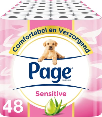 Page toiletpapier - Sensitive - 48 rollen