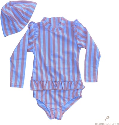 Rammelaar & Co UV-Badpak Soft Stripes – Badpak Meisjes – Maat 12-18 maanden