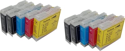 KATRIZ® huismerk inkt voor|Brother LC51/LC970/LC1000/LC37   4x black +2x Cyan +2x Magenta+2x Yellow | ( 10stuks)