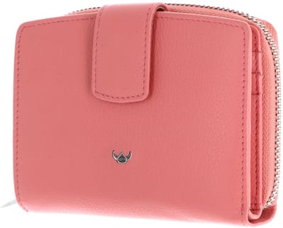 Golden Head Leren portemonnee Madrid RFID Protect Kombischeintasche mit Riegel 1438 Koralle koraalrood