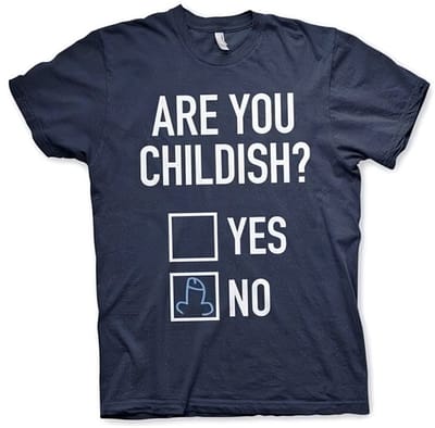 Hybris Are You Childish T-shirt marineblauw