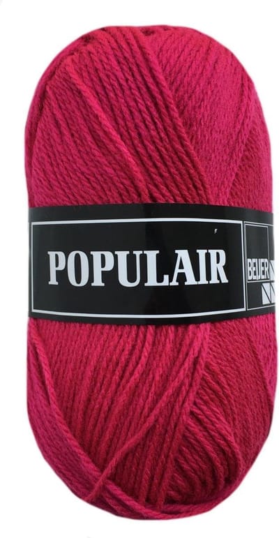 Beijer BV Populair acryl garen - fuchsia roze (64) - pendikte 3,5 a 4mm - 10 bollen