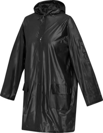 EIZOOK Herbruikbare PVC Regenjas – Stijlvol, Praktisch en Waterdicht - ZWART- Unisex